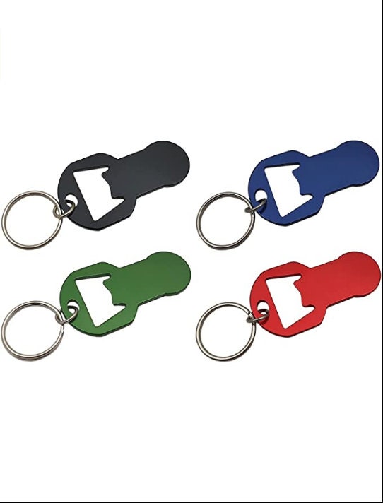 1 piece removable shopping cart releaser with bottle opener / key chain with shopping cart chip / shopping chip with key ring