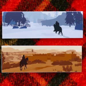 Journey to Redemption - Rectangular Cowboy Stickers