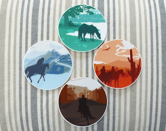 Wandering Cowboys - Clear Vinyl Stickers