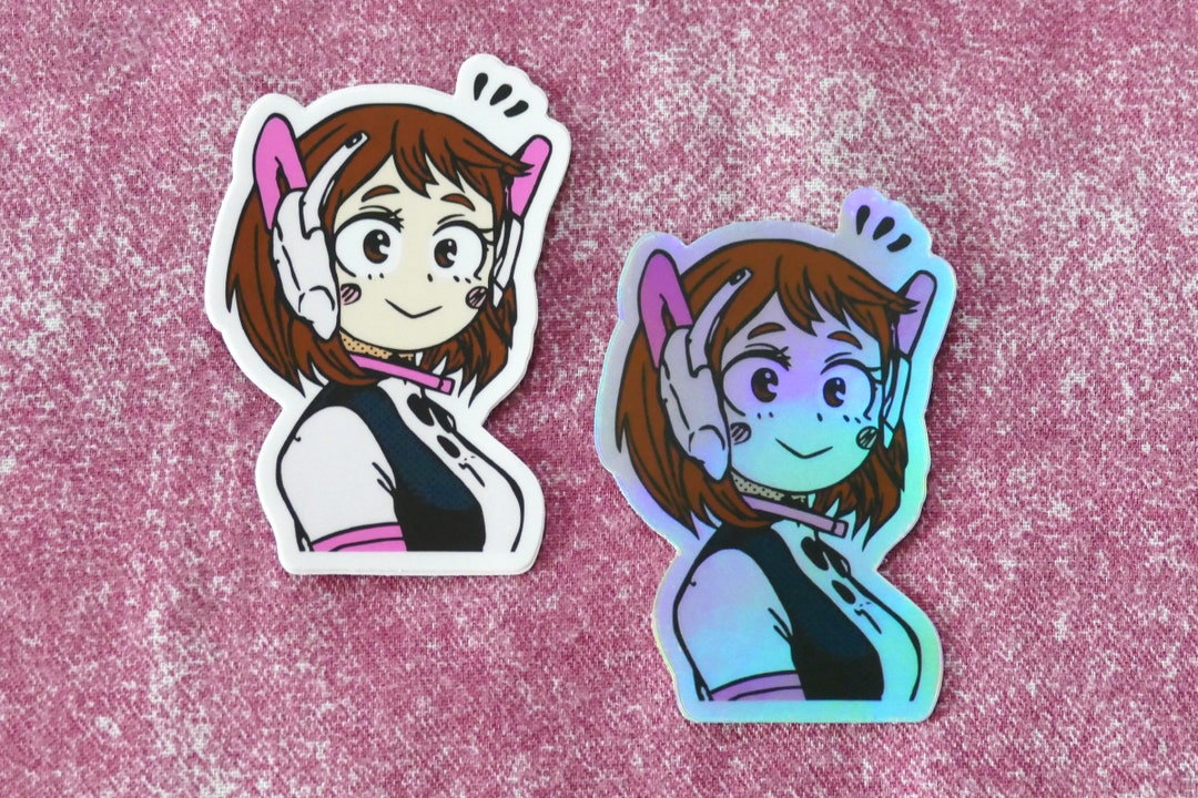 Smiling Uraraka Vinyl Sticker - Etsy