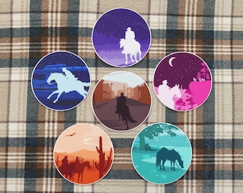 Westward Round - Vinyl Cowboy Stickers