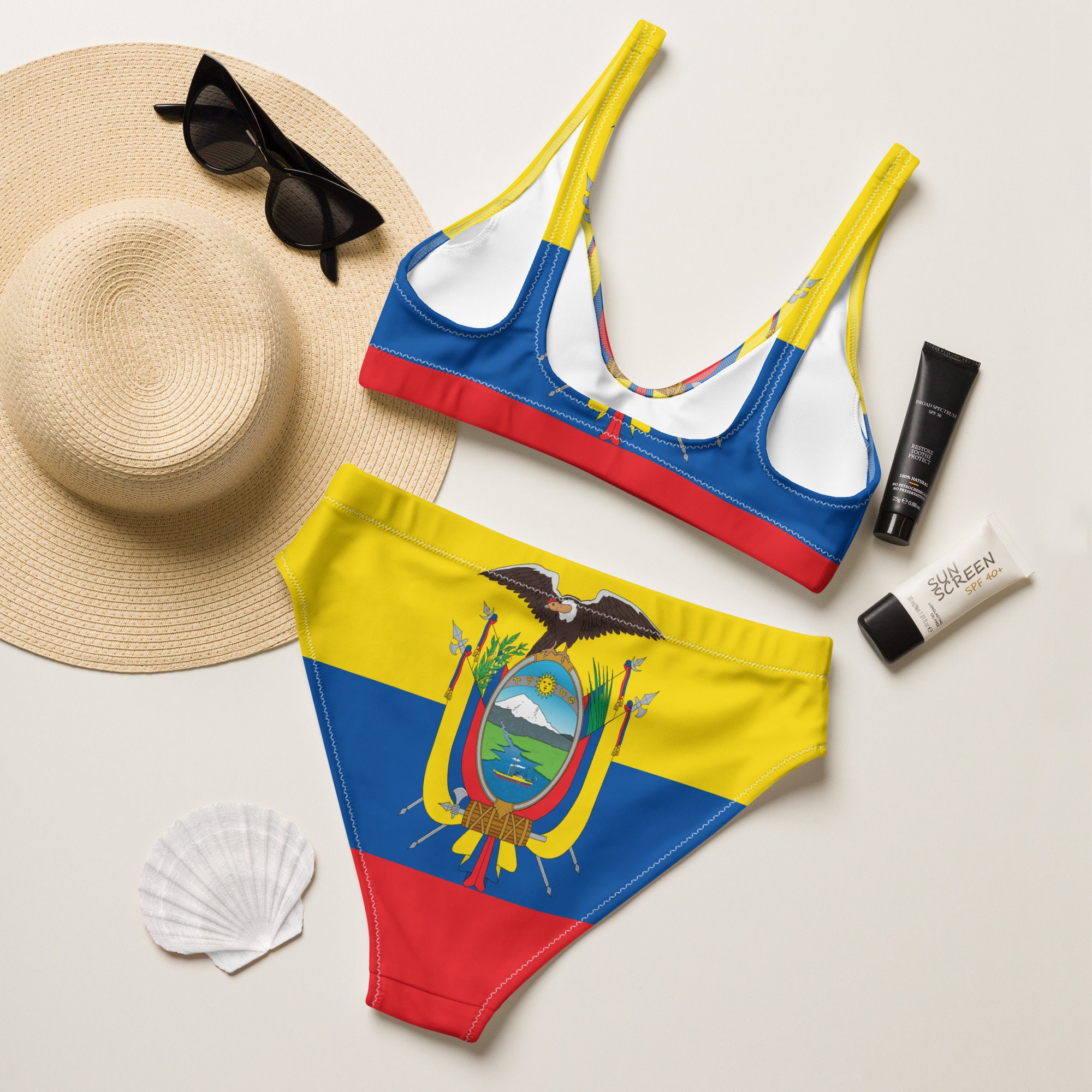 Ecuador Flag Bikini Etsy