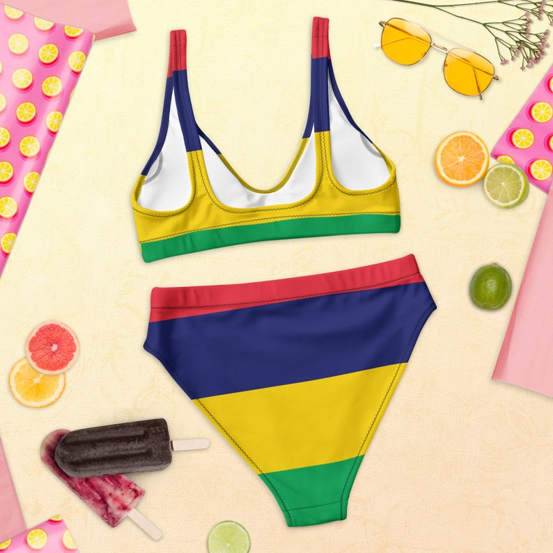 Mauritius Flag Bikini Etsy