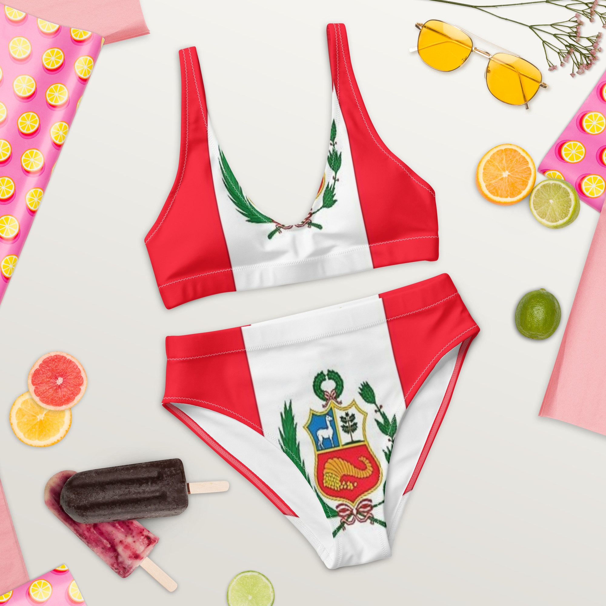 Peru Flag Bikini Etsy