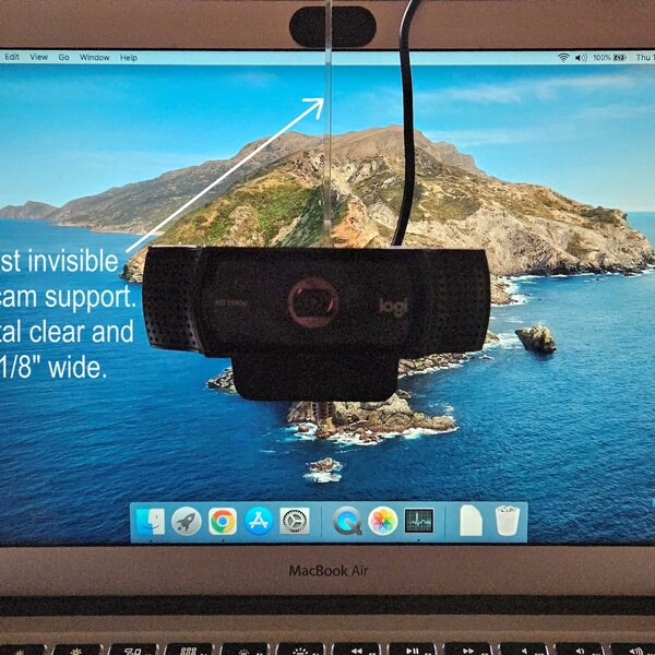 Almost Invisible Middle-Screen Webcam Mount | Perfect gift for family or friends that Work from Home