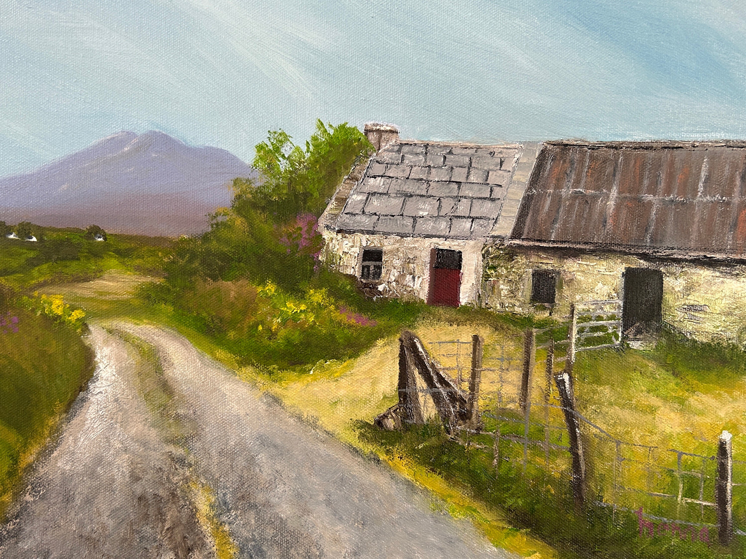 Original Irish Landscape Oil Painting: Farmhouse Cottage Art (16x12) - Etsy, image size:3000x2250