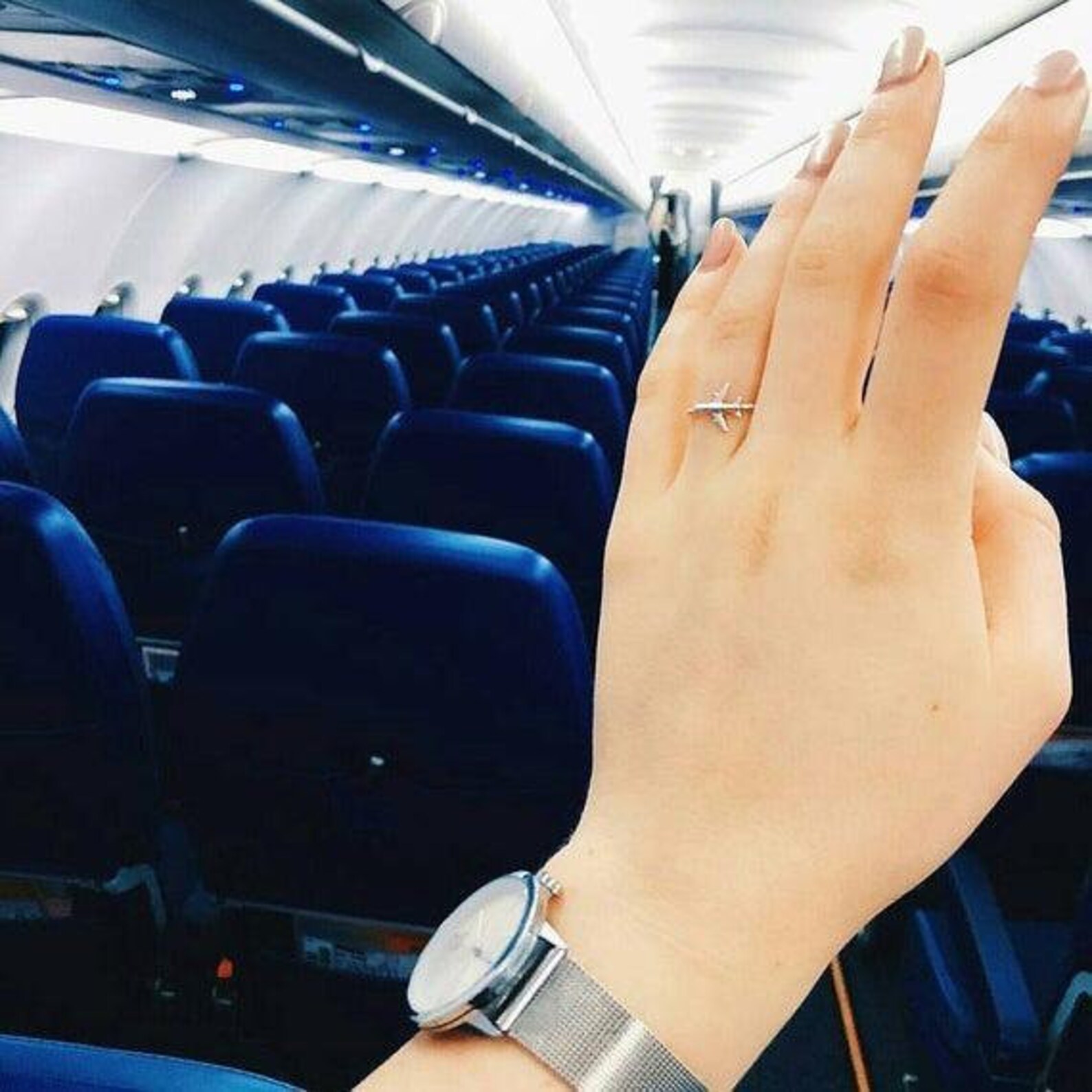 Travel Ring Airplane Silver Ring Travel Airplane Ring Etsy