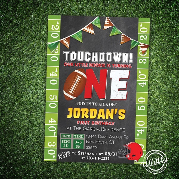 Sports Party Invitation Football Party Invitation Sports Etsy