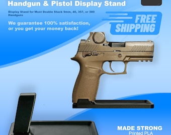 Double-Stack Handgun Stand, Low-Profile Pistol Mount