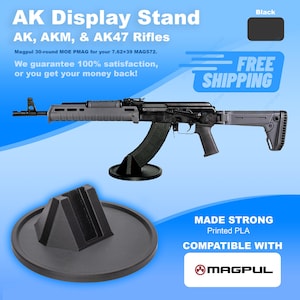 AK/AKM Rifle Stand, AK47 Accessories, AKM Accessories, AK47 Stand, Akm Stand, Rifle Stand For AK47, Rifle Stand For Akm, Display Stand AK47