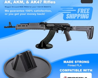 AK/AKM/AK47 Rifle Display Stand, Compatible with Magpul PMAG