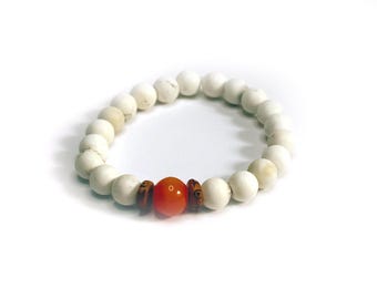 True Ground, White Howlite men's Bracelet
