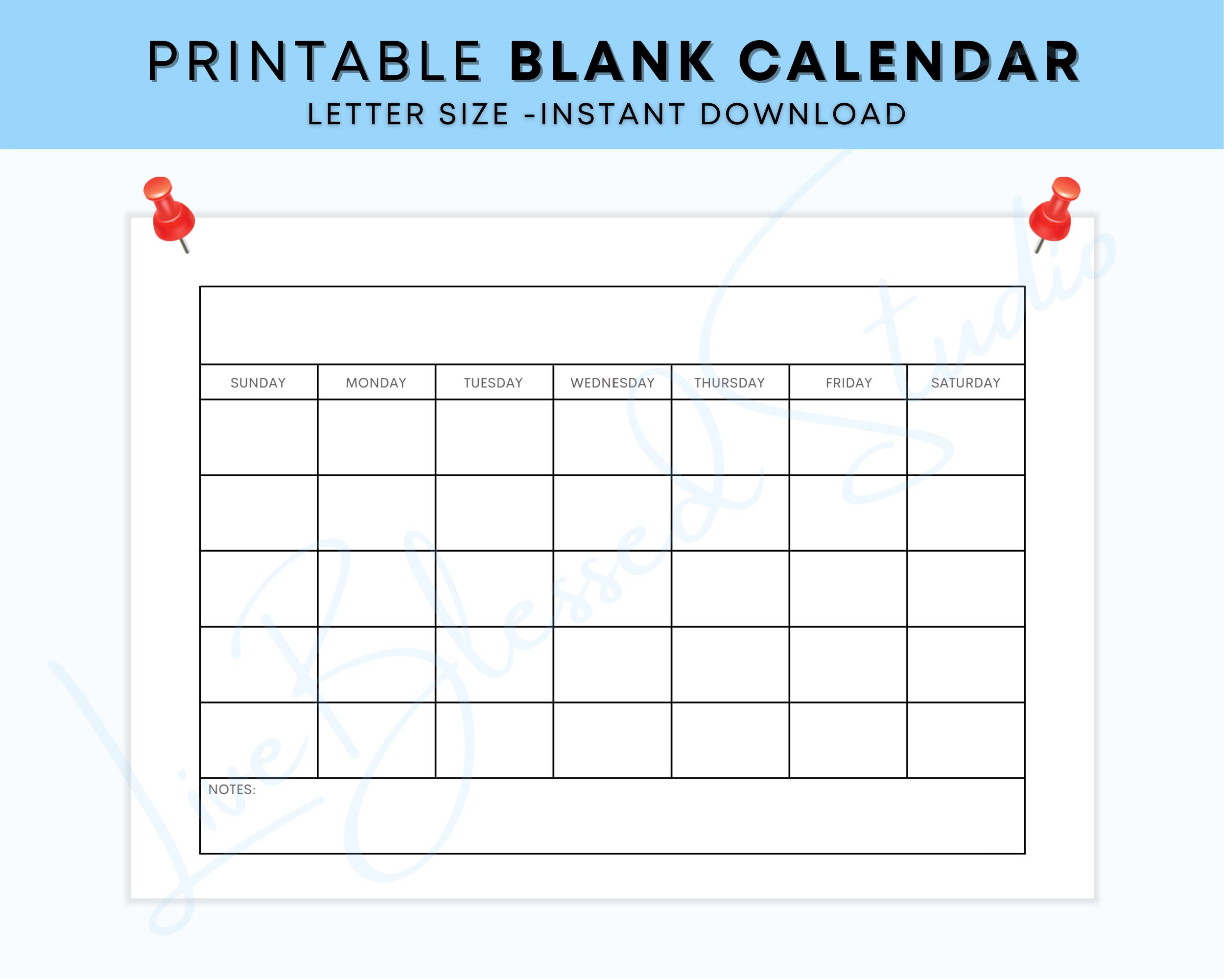 8-5-x-11-inch-blank-calendar-page-template-instant-download-etsy-riset