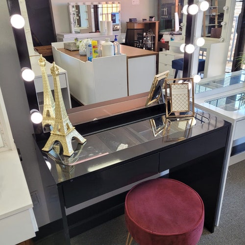 New Dressing Table Glass Top 07 Drawers and Set of 10 Led Etsy