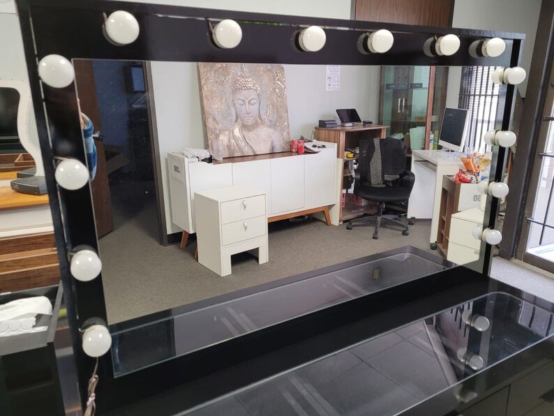 New Dressing Table Glass Top 07 Drawers and Set of 10 Led Etsy