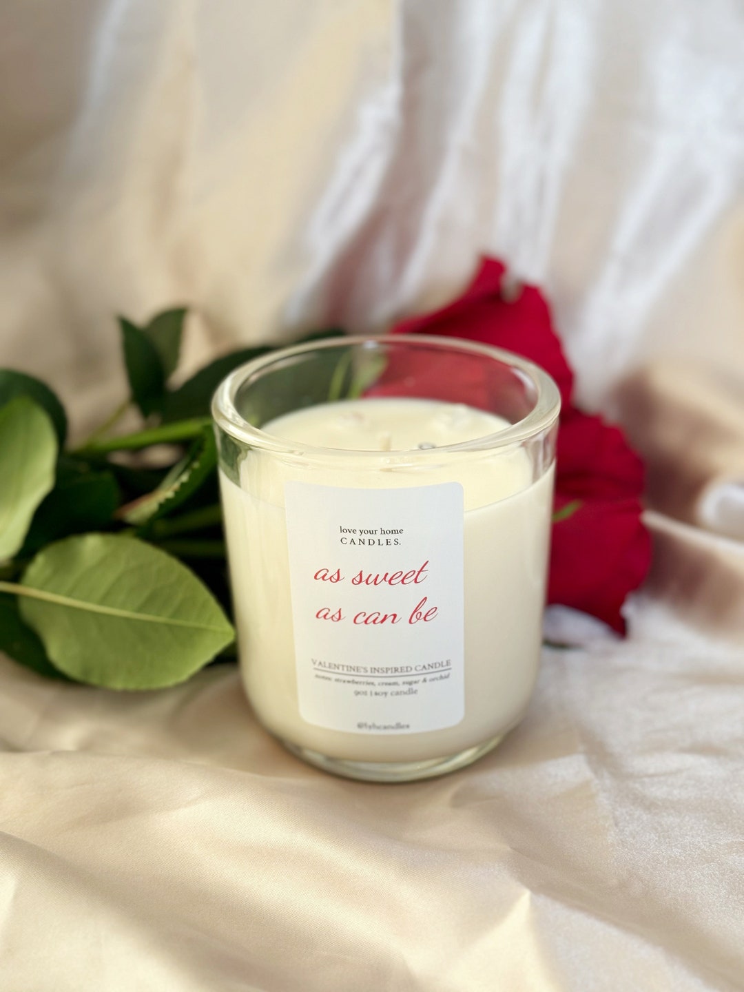 Valentines Day Candle, Valentines Day Gift, Scented Handmade Candle