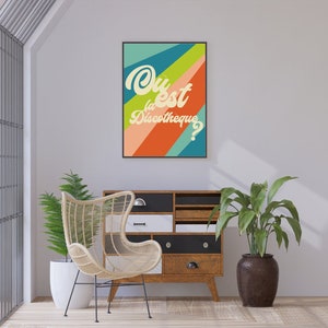 Ou Est La Discotheque Print / Disco Printable Wall Art / Cartel de los años 70