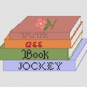 Parques e Rec Inspirado Punk Ass Book Jockey Librarian Cross Stitch Pattern