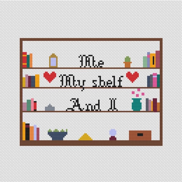 Cross Stitch Pattern Bookworm Etsy