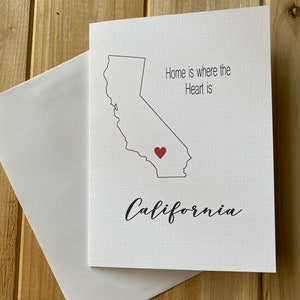 Home is Where the Heart Is - Greeting Card - 50 Unites States, California, Texas, etc.