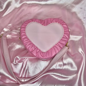 Vintage-Style Pink Heart Shaped Fake Cake Faux Leather Purse with Cherries Super Cute & Unique Accessory Ready to Ship image 5