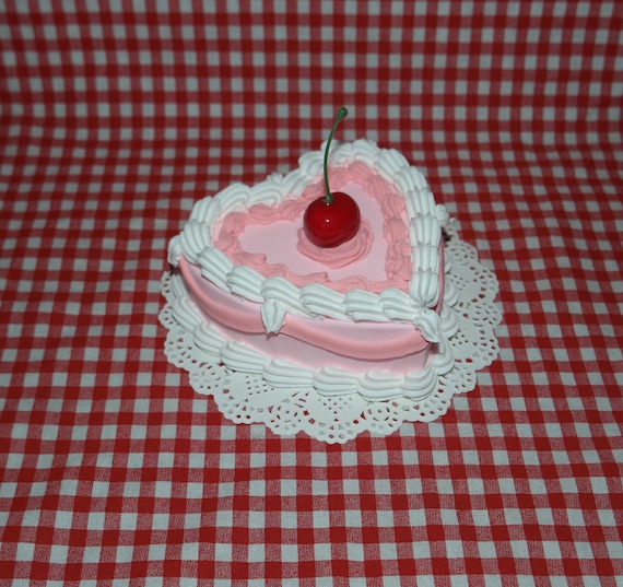 Heart shaped fake cake