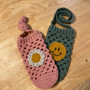 Hydrated Granny Bottle Bag, Crochet Water Bottle Holder, Crochet Pattern, Crochet PDF, Bottle Purse, Wine Bottle Bag