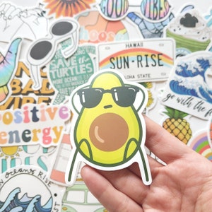 35 hawaii stickers pack, travelers notebook stickers, turtle stickers, surfboard stickers, waterproof stickers for waterbottle beach decal
