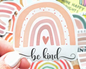 50 Rainbow Stickers, Pastel Waterdichte Sticker, boho regenboog print, vinyl Regenbogen sticker, laptop stickers notebook, baby Mommy Sticker