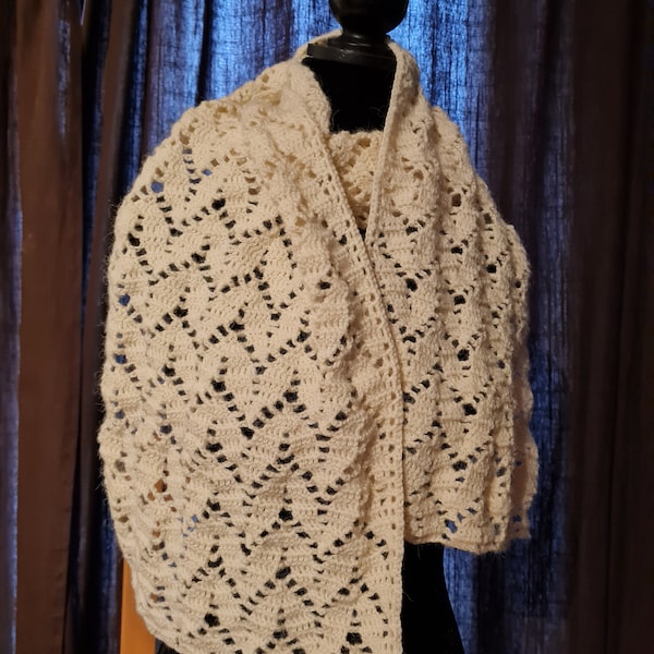 Écharpe tricoter main en laine