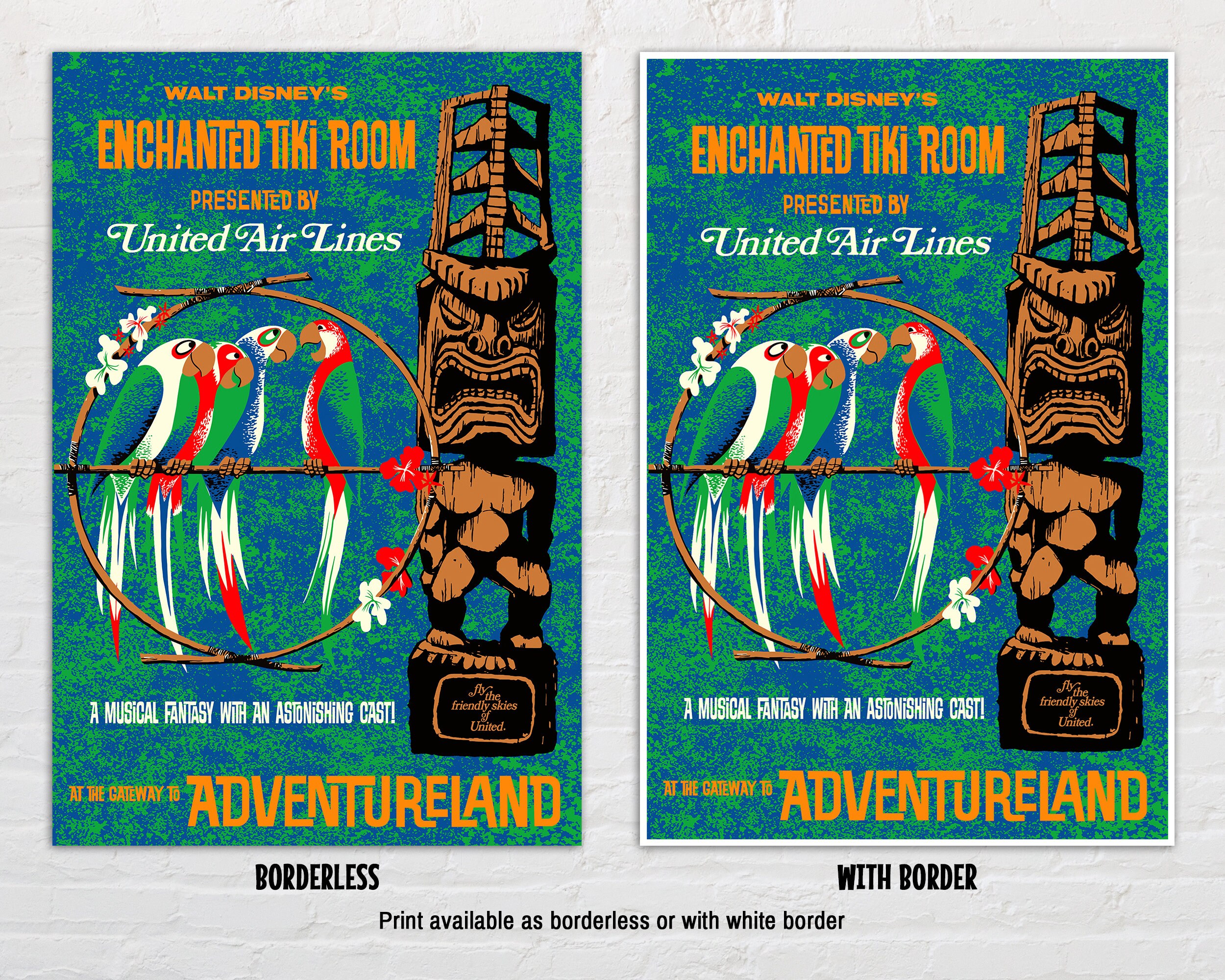 Enchanted Tiki Room United Airlines 1967 Attraction Poster
