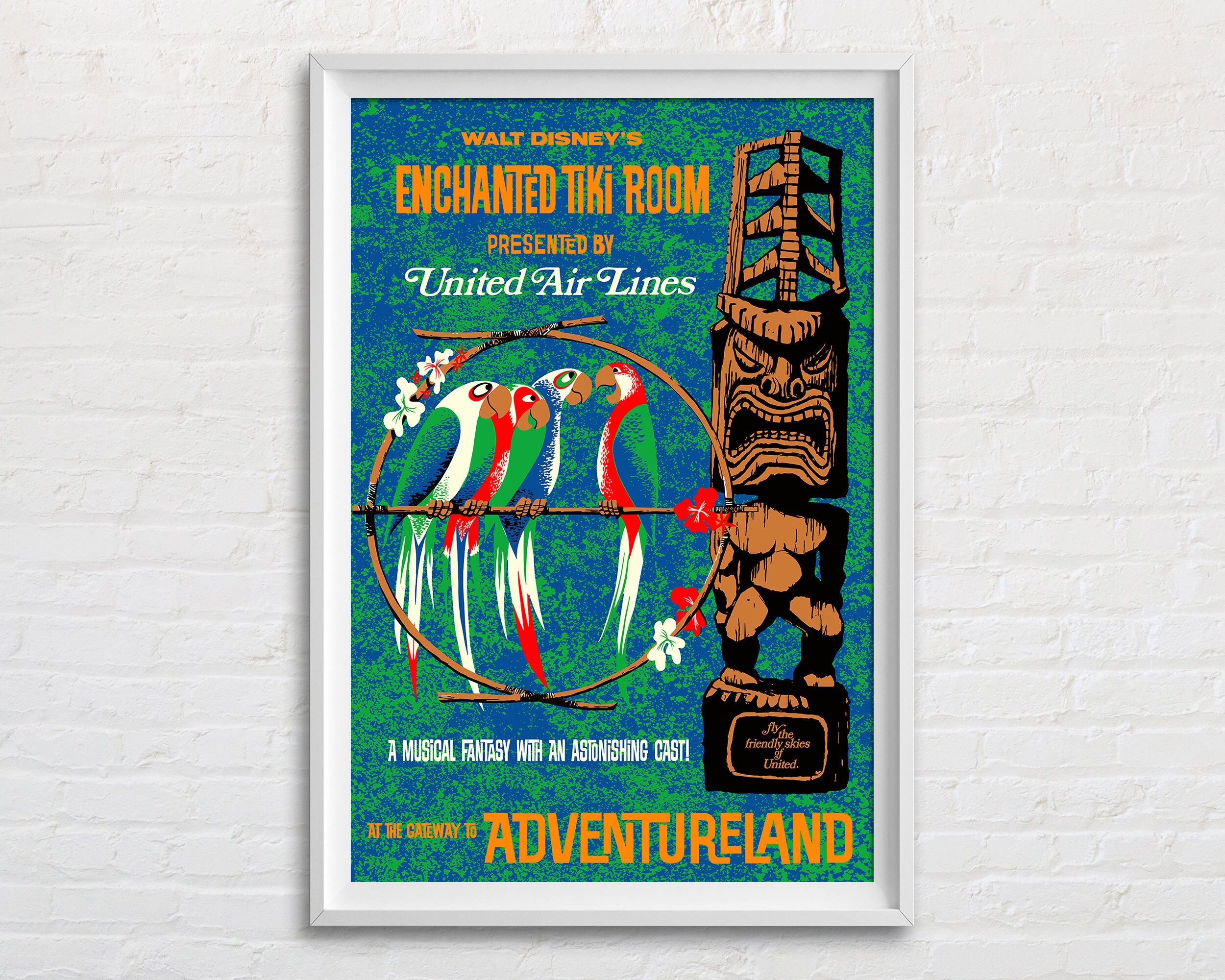 ユナイテッド航空 ハワイ ビンテージ ポスター オリジナル Tiki ユナイテッド航空 ハワイ ビンテージ ポスター オリジナル Tiki