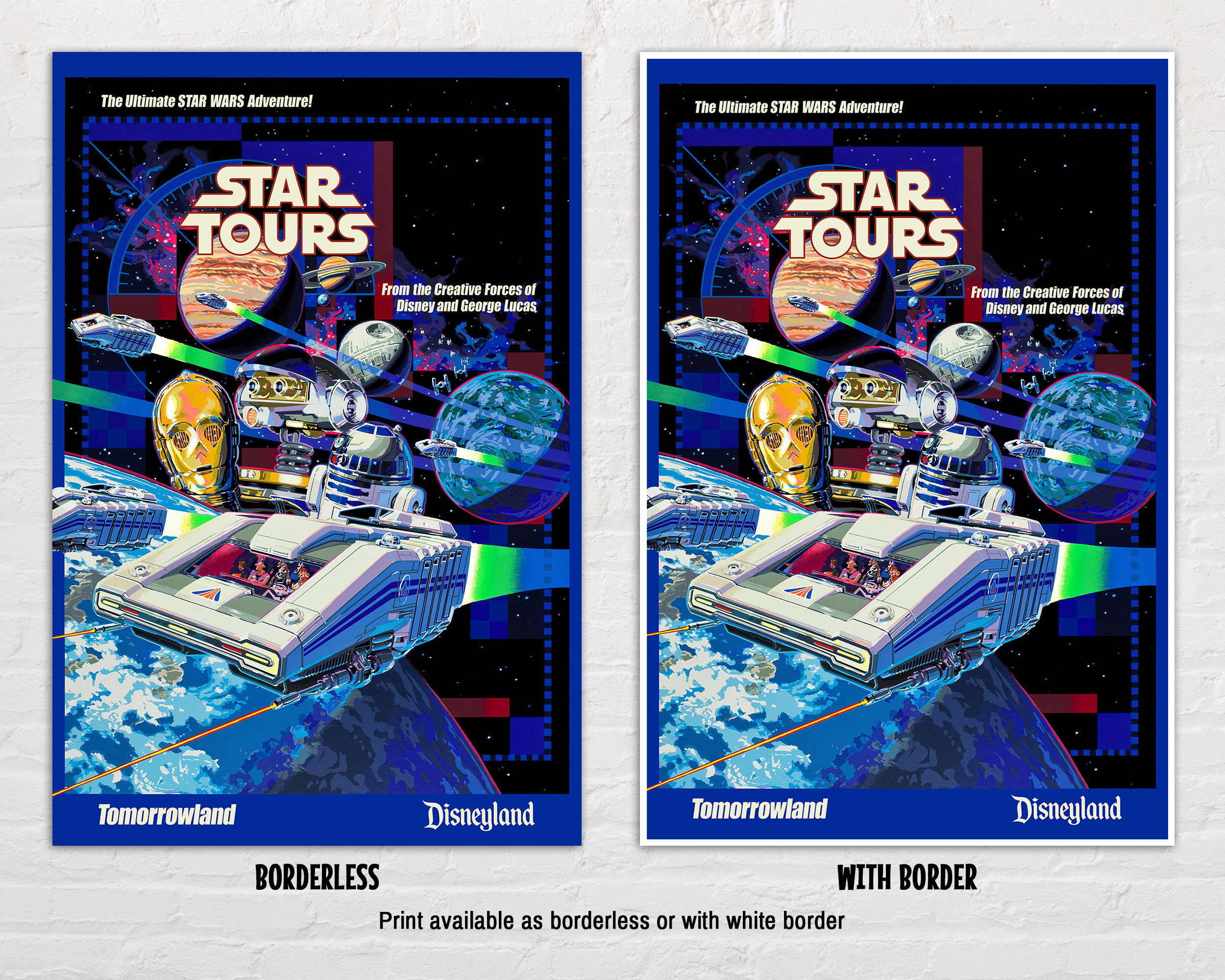 Star Tours 1986 Disneyland Attraction Poster Reproduction Print