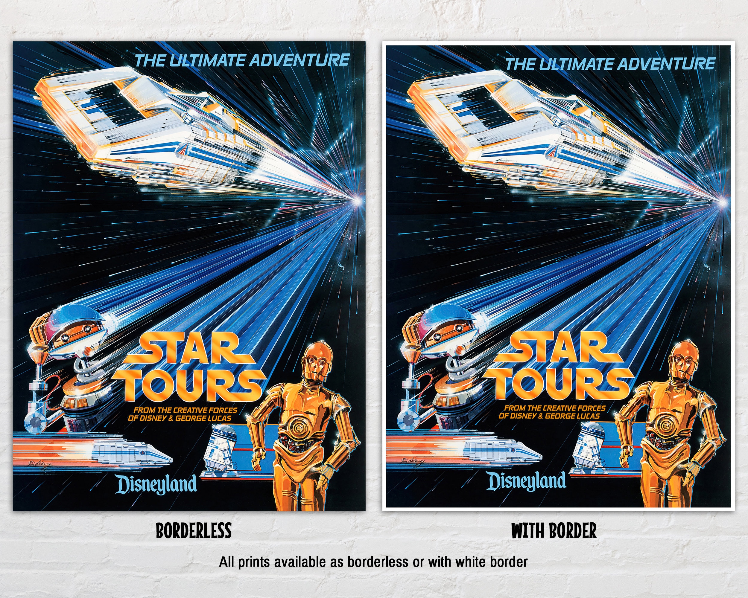 Star Tours 1987 Disneyland Attraction Poster Print, Vintage Disney