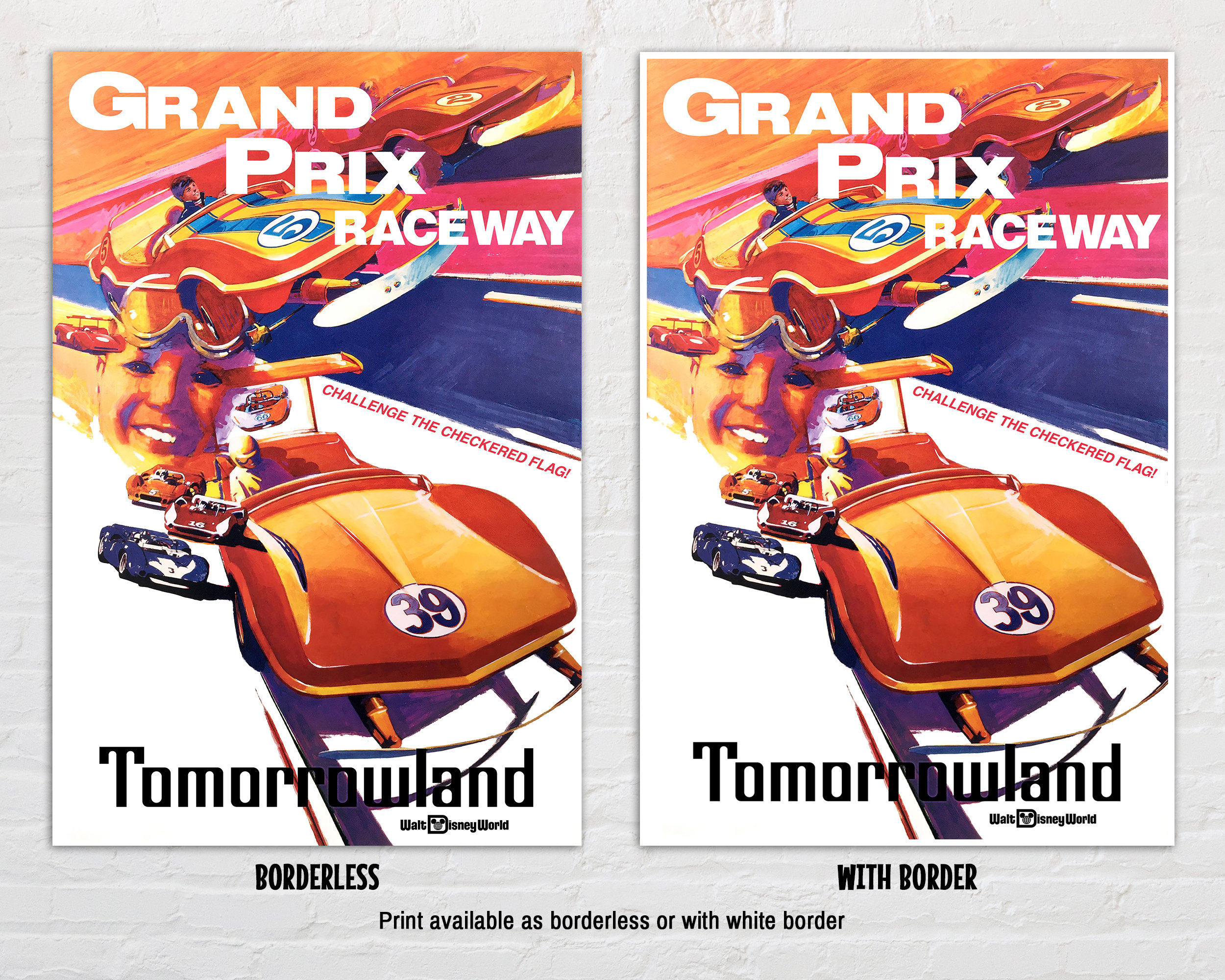 Grand Prix Raceway Attraction Poster Reproduction Print, Vintage