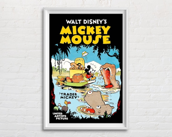 アンティークWALT DISNEY'S MICKEY MOUSE 木彫りポスター アンティークWALT DISNEY'S MICKEY MOUSE 木彫りポスター アンティーク