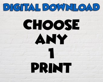 ¡Compre un archivo de impresión de descarga digital para cualquier diseño de impresión 1 en nuestra tienda!