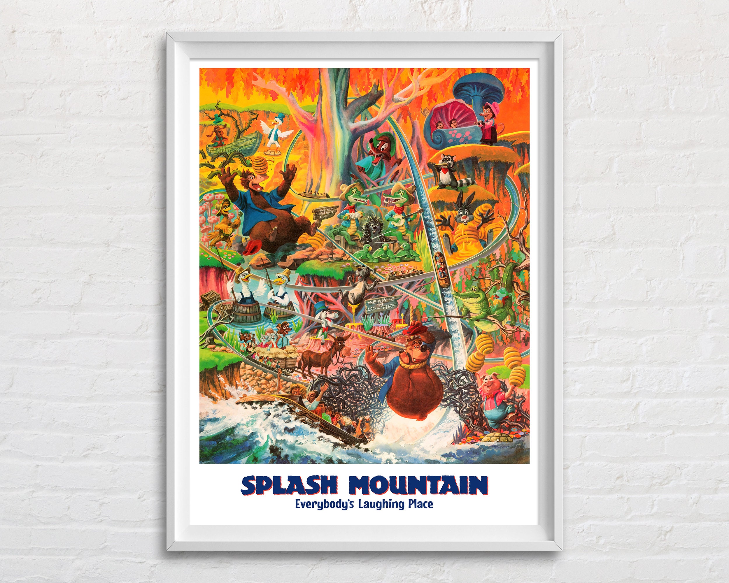 Splash Mountain Everybody's Laughing Place Poster Print
