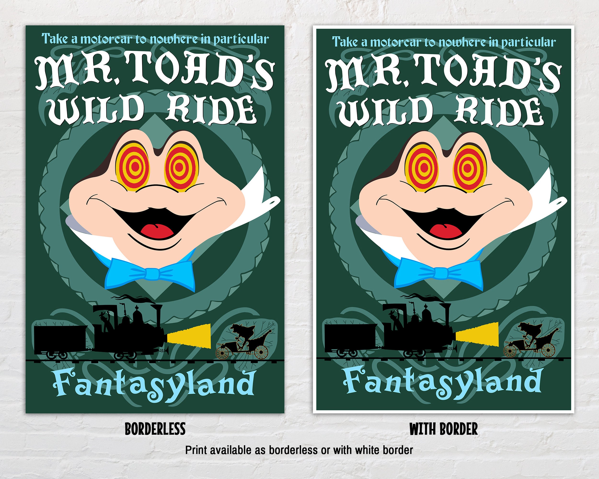 Mr Toad's Wild Ride Vintage Attraction Poster Reproduction Print