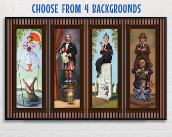 Haunted Mansion Stretching Room Retratos sobre fondo de papel tapiz, Magic Kingdom, Disneyland o Color sólido, Haunt Mansion Disney Print