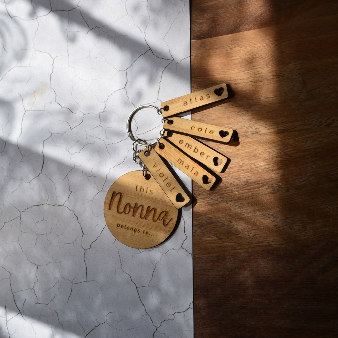Key Rings Nanny This Nanny Belongs to | Personalised Grandparents Christmas Gift ...