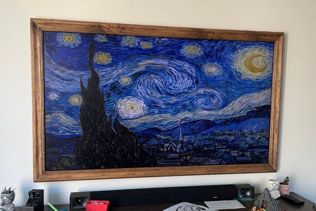 Wood TV Frames, Wall Art, TV Frame, Aesthetic Home Décor, Room Décor