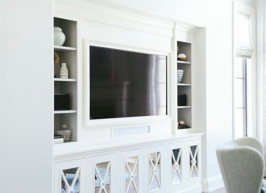 Handcrafted HD Flat Frame white Only for ANY Televisions, Decorative TV