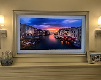 Decorative HD Flat Frame For ANY Tv Artwork & Televisions, Modern Aesthetic Frame, HD Flat Screen Tv Frame, Modern Room, Farmhouse Decor