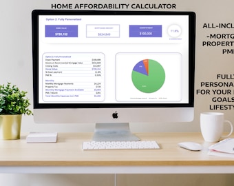 New Home Purchase Affordability Calculator| Personalized Excel Sheets|Instant Download