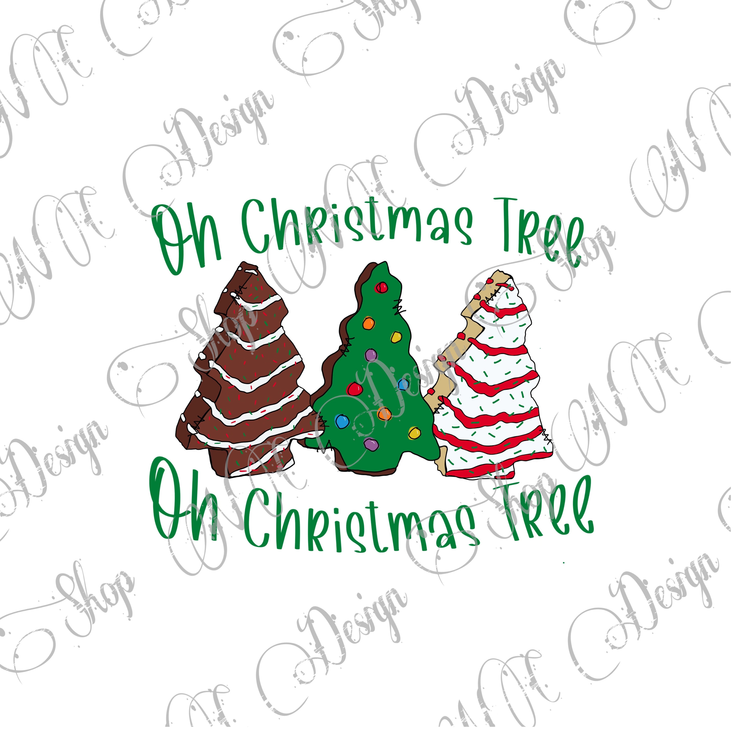 Oh Christmas Tree Christmas Design Little Debbie Christmas Etsy UK