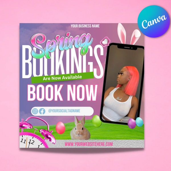 Spring Booking Flyer, March Flyer, March Books, , Book Now Flyer