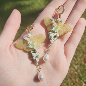 Garden Moth Earrings | Luna Moth Earrings