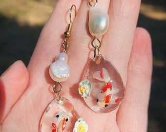 Koi Pond Earrings | Koi Fish Earrings