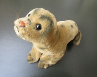 Adorable Vintage 1950&#39;s Large STEIFF &quot;ROBBY&quot;  Mohair Seal Firmly Stuffed Animal Toy